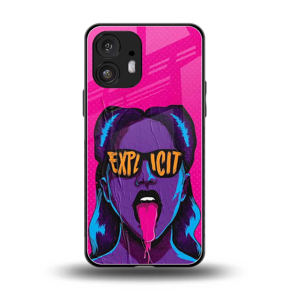 Explicit back phone cover | glass case for nothing phone 2