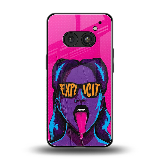 Explicit back phone cover | glass case for nothing phone 2a