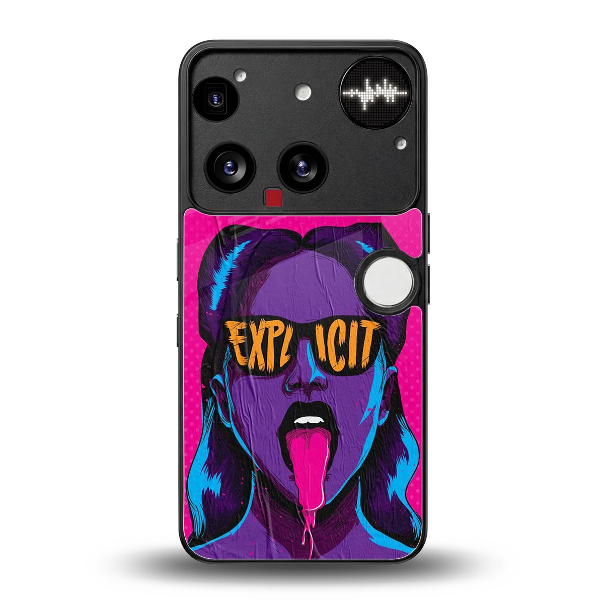 Explicit back phone cover | glass case for nothing phone 3