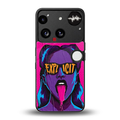 Explicit back phone cover | glass case for nothing phone 3