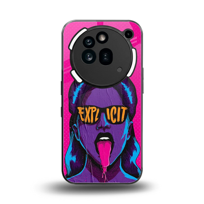 Explicit back phone cover | glass case for nothing phone 3a pro