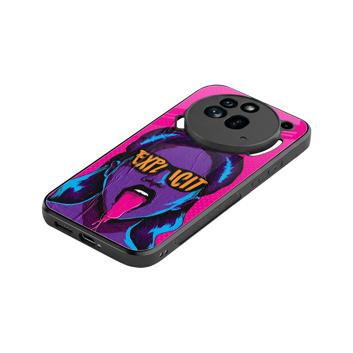 Explicit stylish phone case for nothing phone 3a pro | glossy glass and slim fit