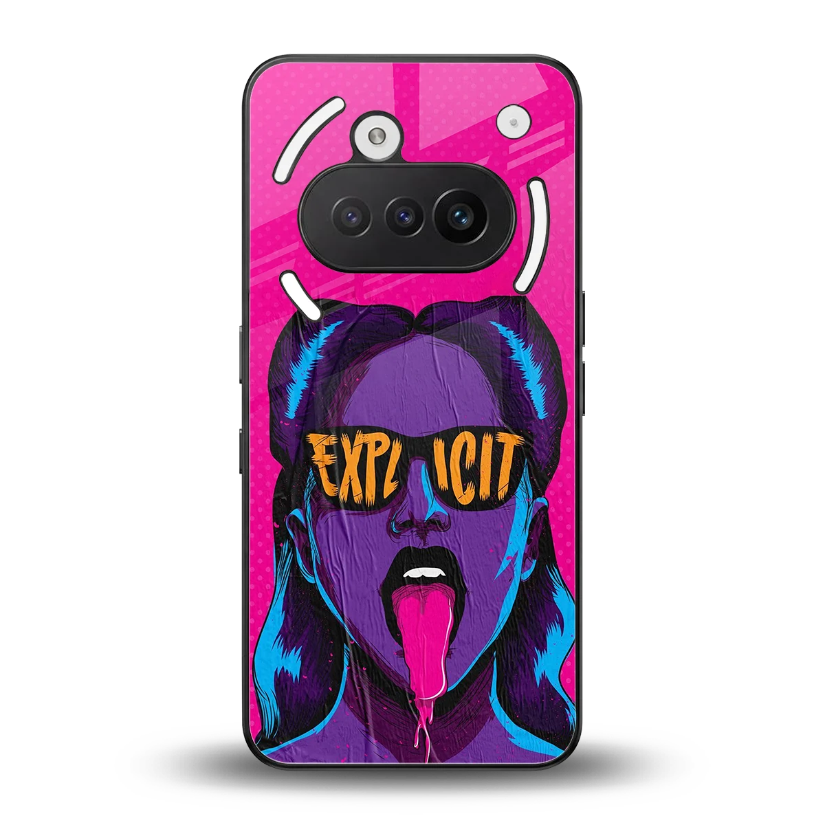 Explicit back phone cover | glass case for nothing phone 3a