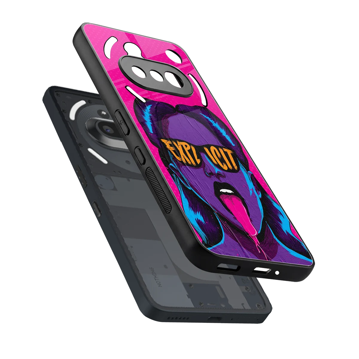 Explicit sleek nothing phone 3a cover with tempered glass back and TPU edges