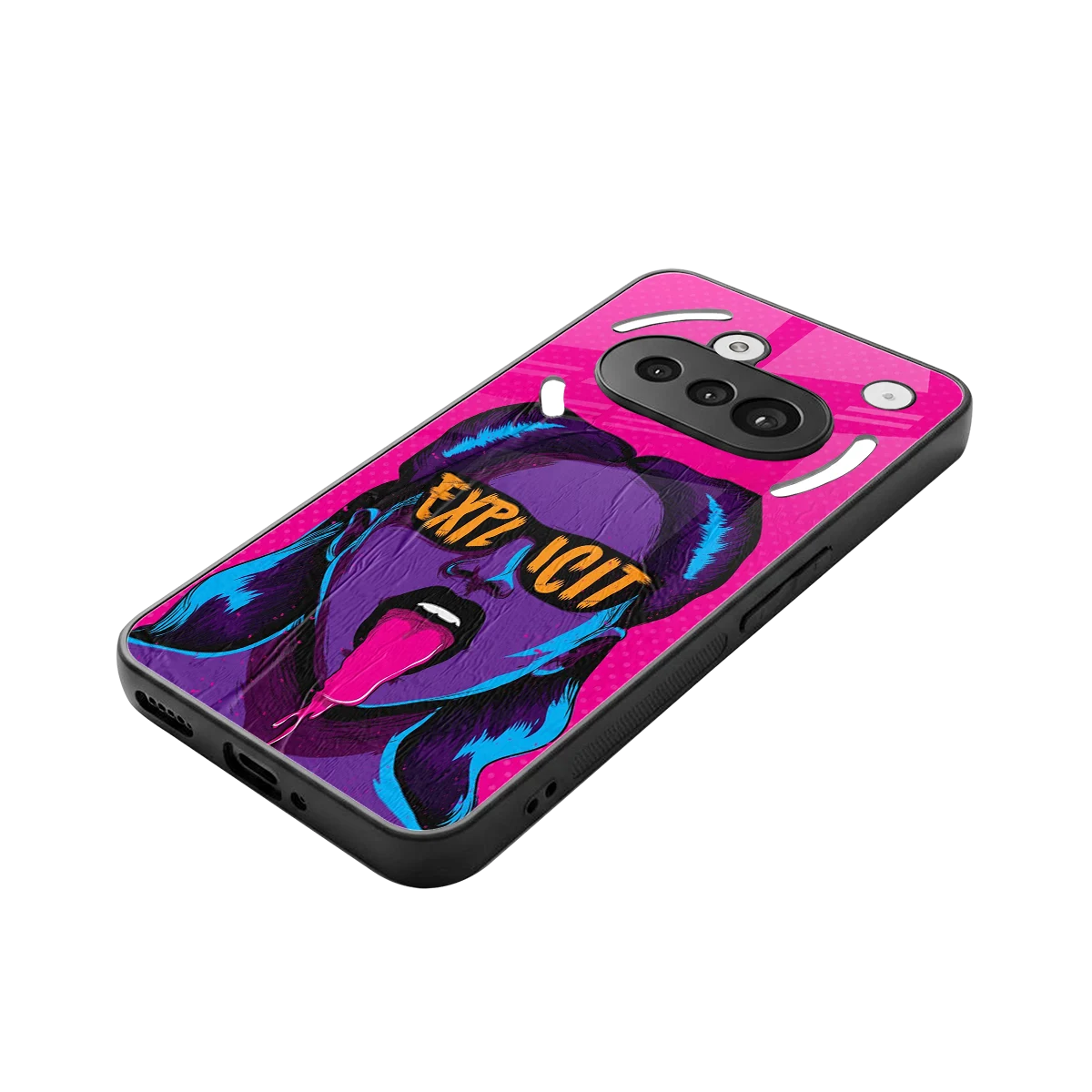 Explicit stylish phone case for nothing phone 3a | glossy glass and slim fit