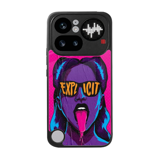 Explicit back phone cover | glass case for nothing phone 4a pro