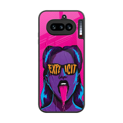 Explicit back phone cover | glass case for nothing phone 4a