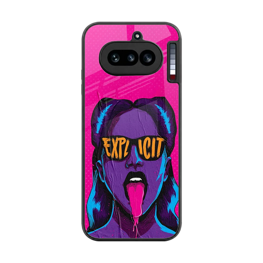 Explicit back phone cover | glass case for nothing phone 4a