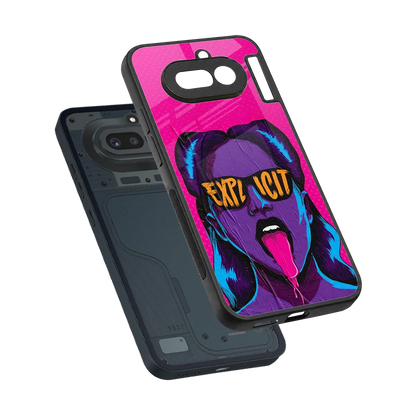 Explicit sleek nothing phone 4a cover with tempered glass back and TPU edges