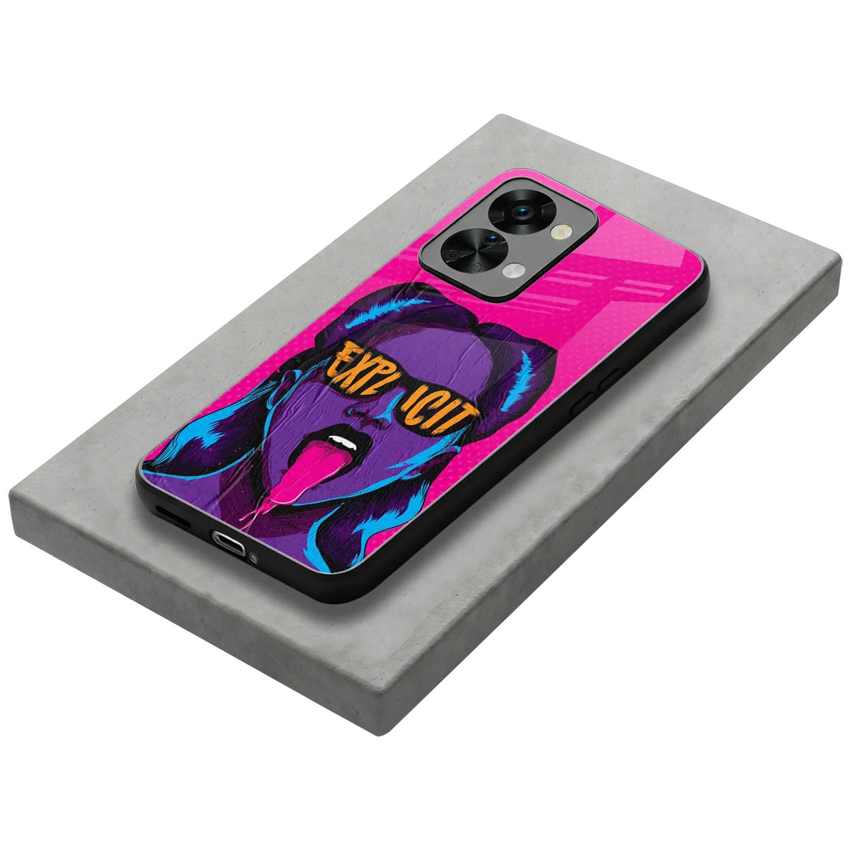 Explicit stylish phone case for oneplus nord 2t | glossy glass and slim fit