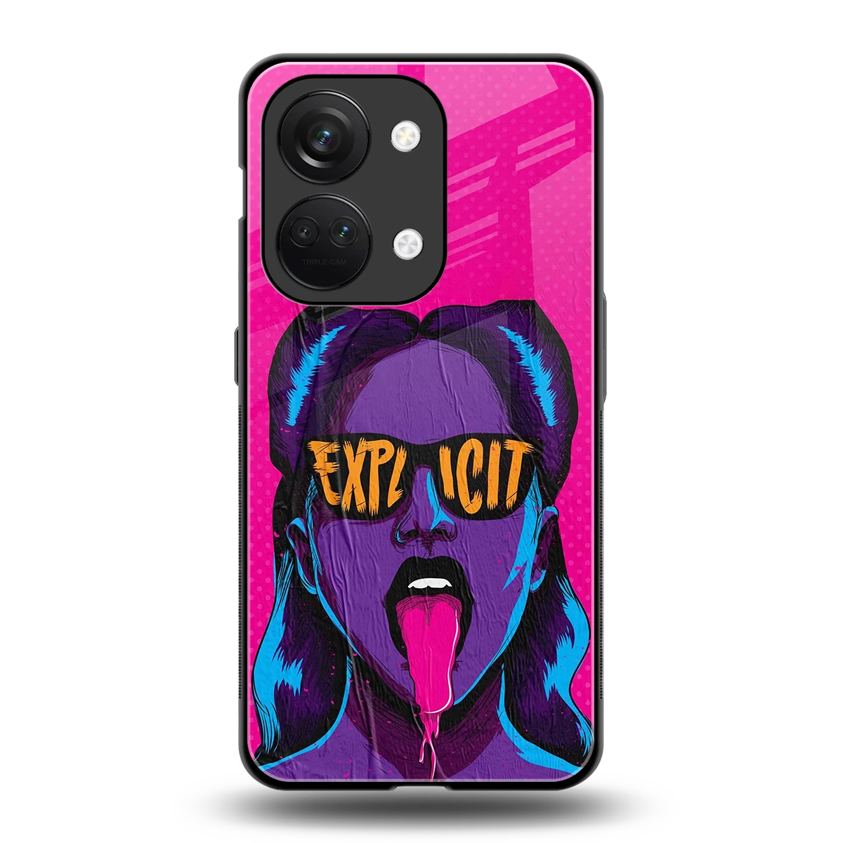 Explicit back phone cover | glass case for oneplus nord 3