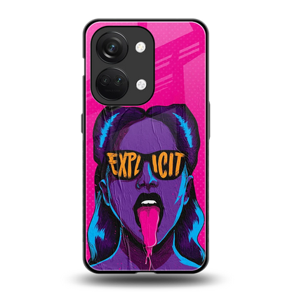 Explicit back phone cover | glass case for oneplus nord 3