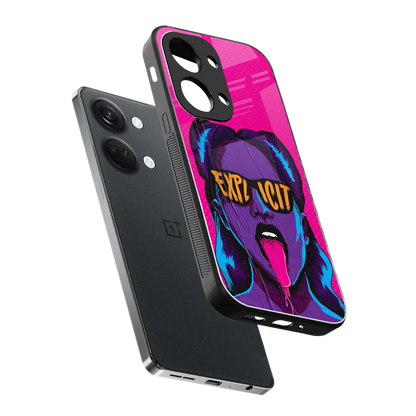 Explicit sleek oneplus nord 3 cover with tempered glass back and TPU edges