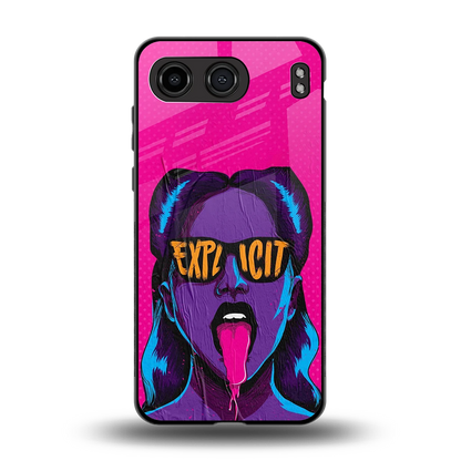 Explicit back phone cover | glass case for oneplus nord 4
