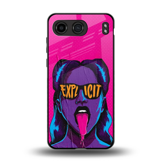 Explicit back phone cover | glass case for oneplus nord 4