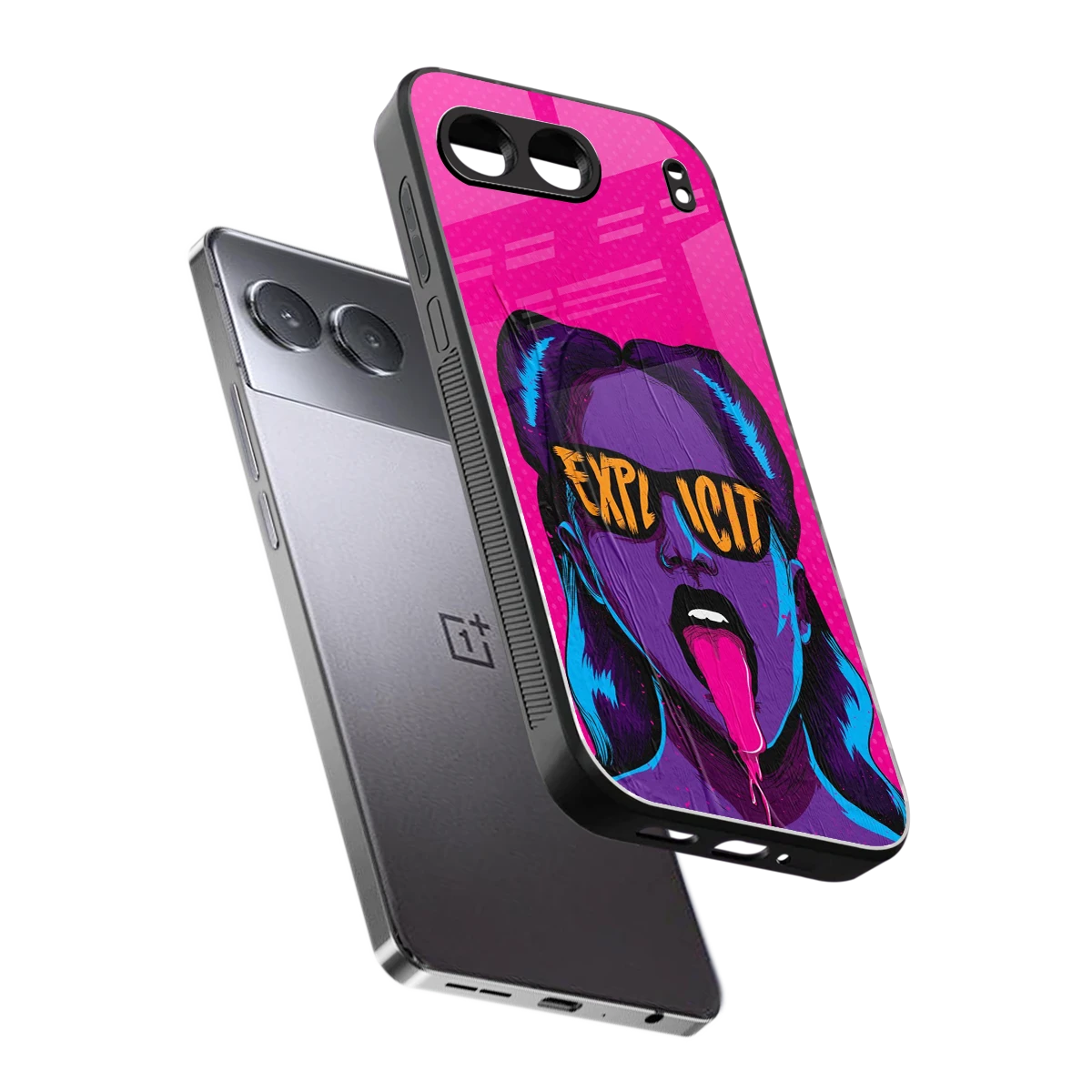 Explicit sleek oneplus nord 4 cover with tempered glass back and TPU edges