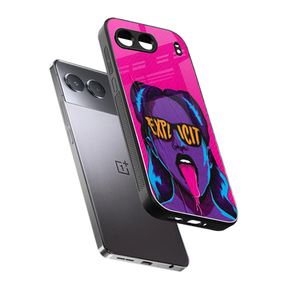 Explicit sleek oneplus nord 4 cover with tempered glass back and TPU edges