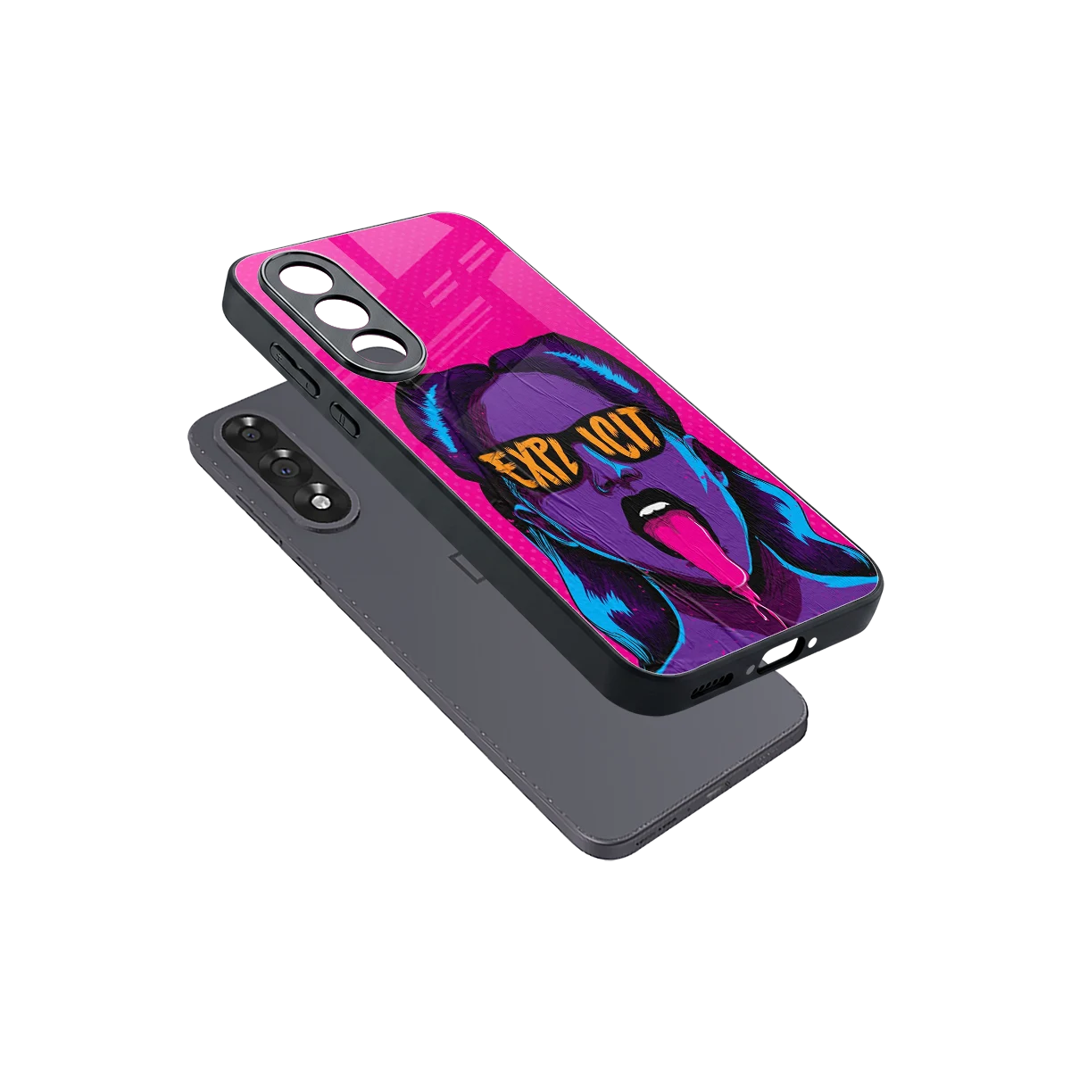 Explicit sleek oneplus nord 5 cover with tempered glass back and TPU edges