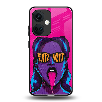 Explicit back phone cover | glass case for oneplus nord ce 3
