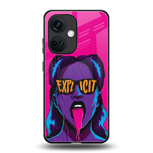Explicit back phone cover | glass case for oneplus nord ce 3