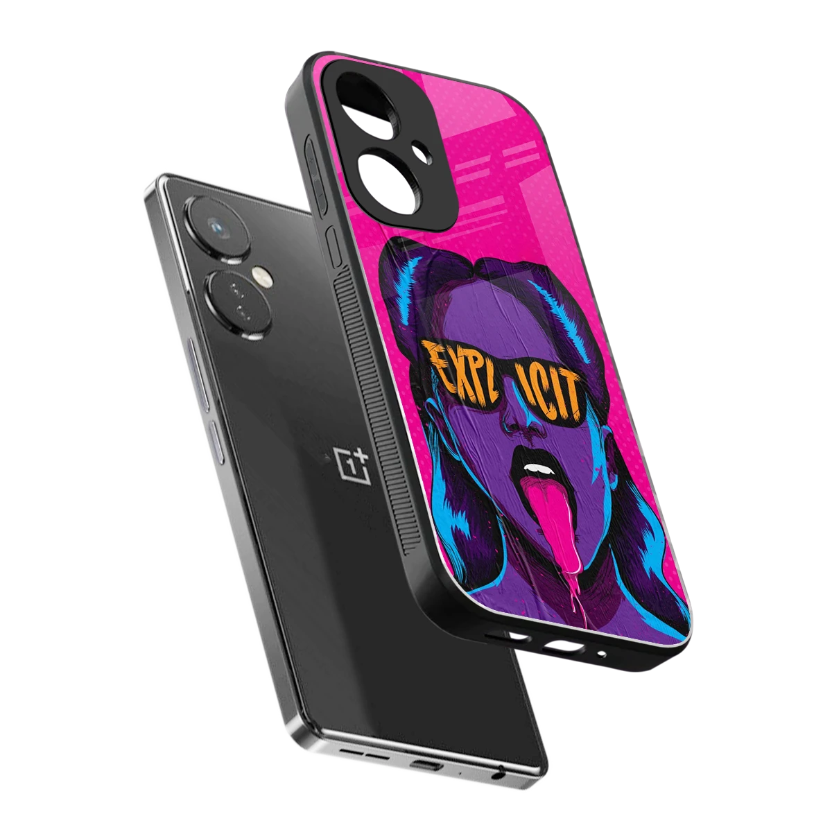 Explicit sleek oneplus nord ce 3 cover with tempered glass back and TPU edges