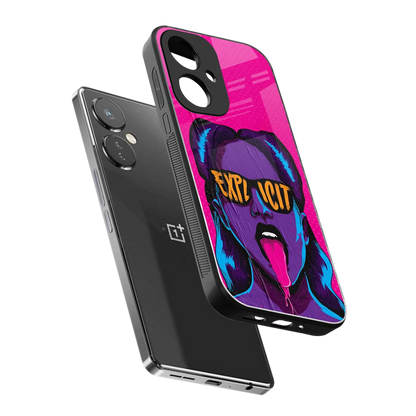 Explicit sleek oneplus nord ce 3 cover with tempered glass back and TPU edges