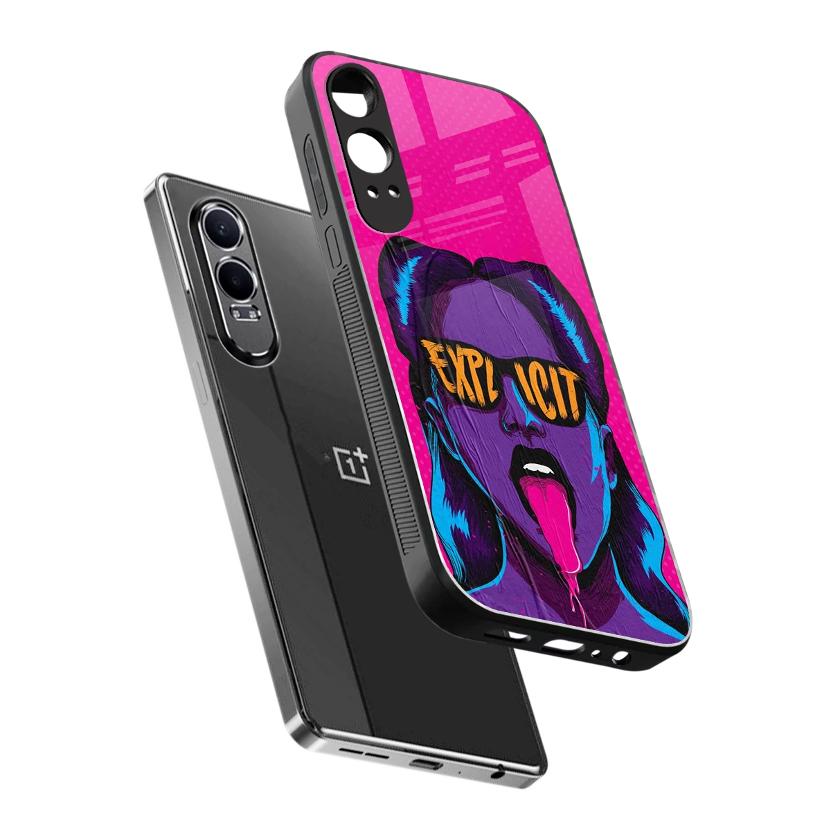 Explicit sleek oneplus nord ce 4 lite cover with tempered glass back and TPU edges