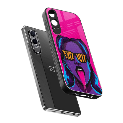 Explicit sleek oneplus nord ce 4 lite cover with tempered glass back and TPU edges