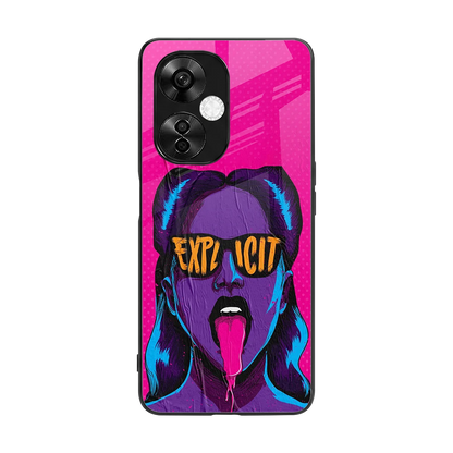 Explicit back phone cover | glass case for oneplus nord ce 3 lite