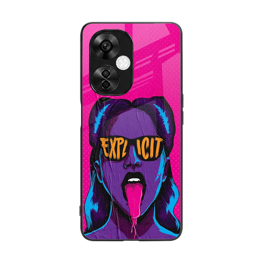 Explicit back phone cover | glass case for oneplus nord ce 3 lite