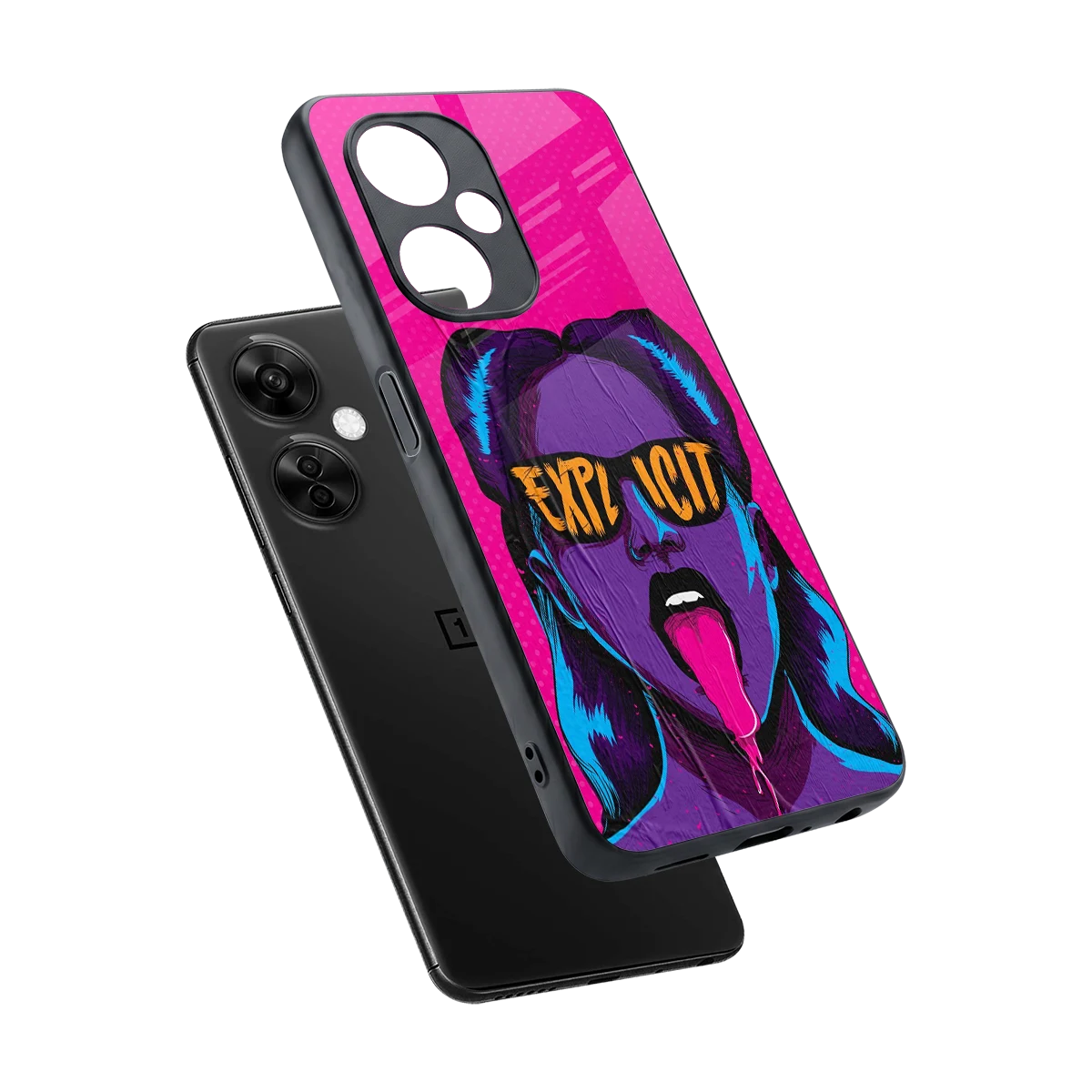Explicit sleek oneplus nord ce 3 lite cover with tempered glass back and TPU edges