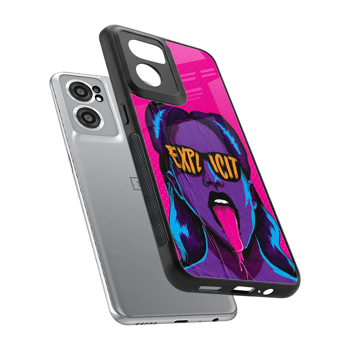 Explicit sleek oneplus nord ce 2 cover with tempered glass back and TPU edges