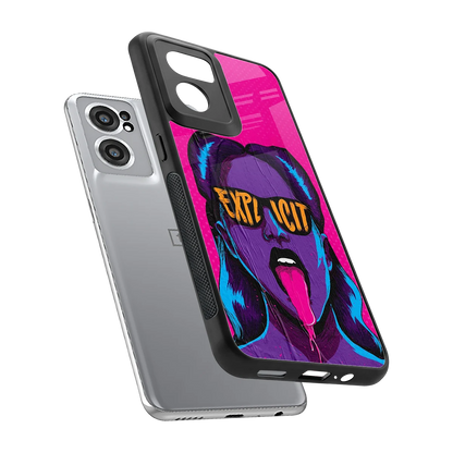 Explicit sleek oneplus nord ce 2 cover with tempered glass back and TPU edges
