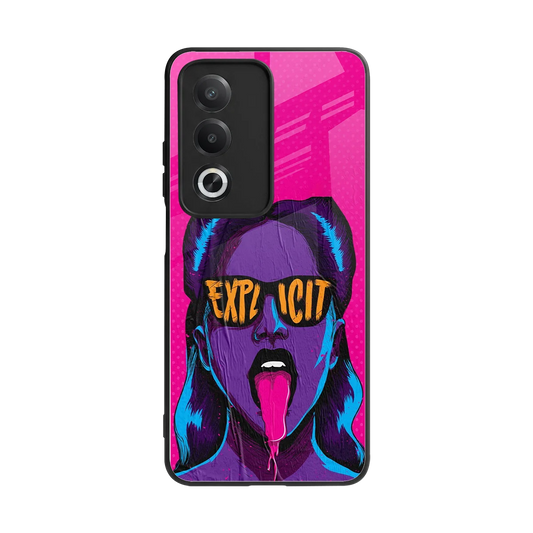 Explicit back phone cover | glass case for oppo a3 pro