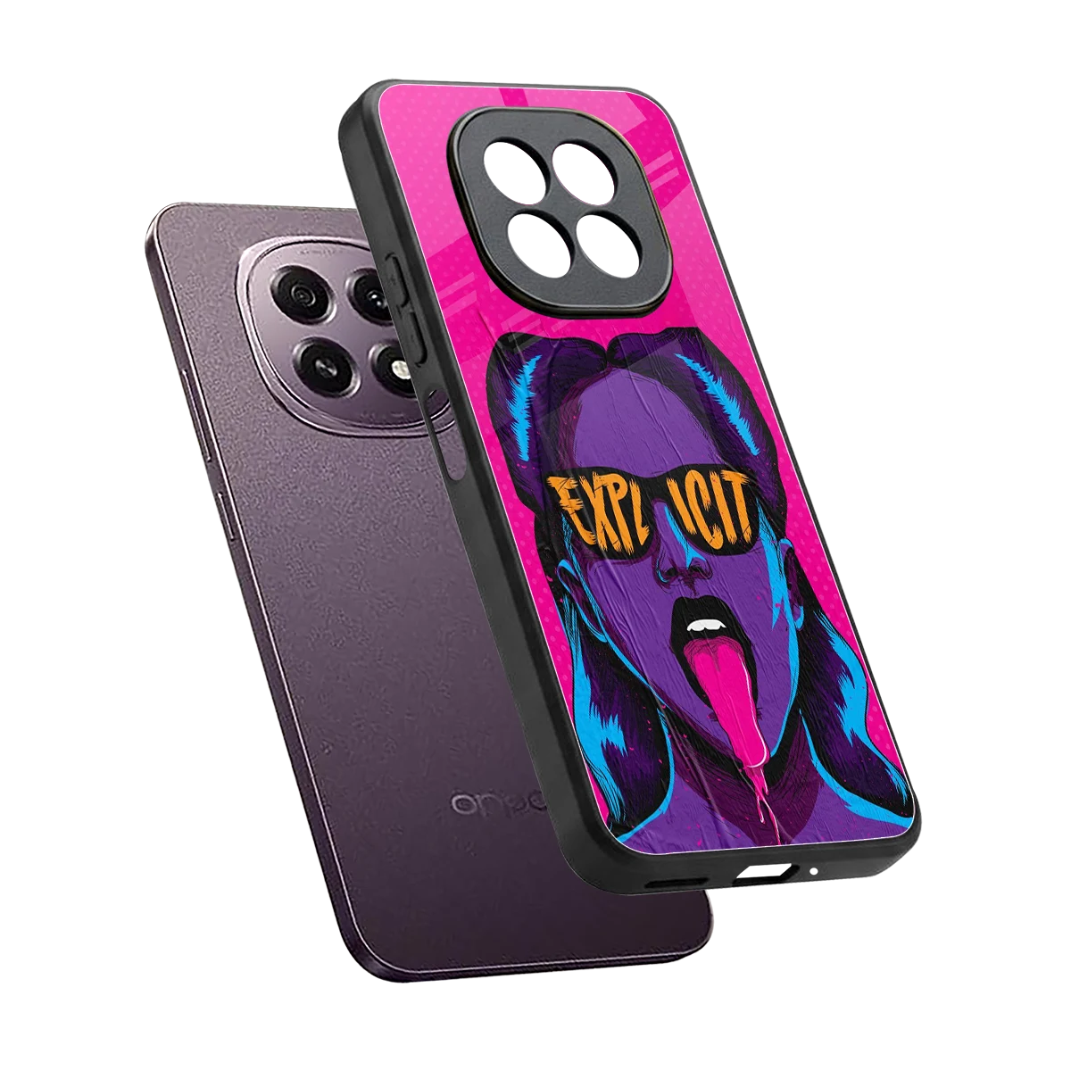 Explicit sleek oppo f29 5g cover with tempered glass back and TPU edges