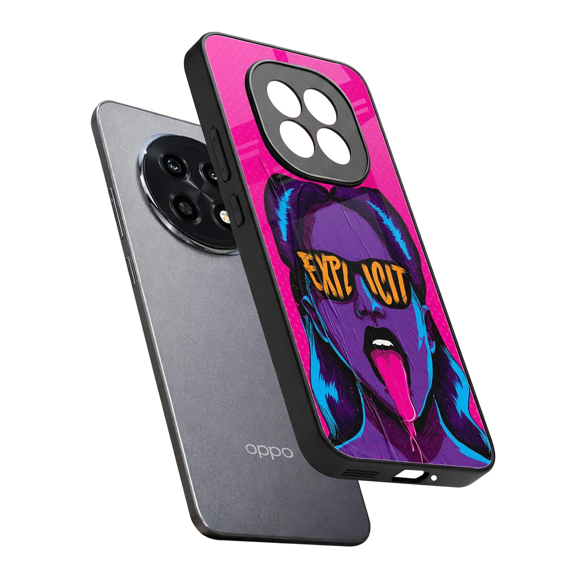 Explicit sleek oppo f29 pro 5g cover with tempered glass back and TPU edges