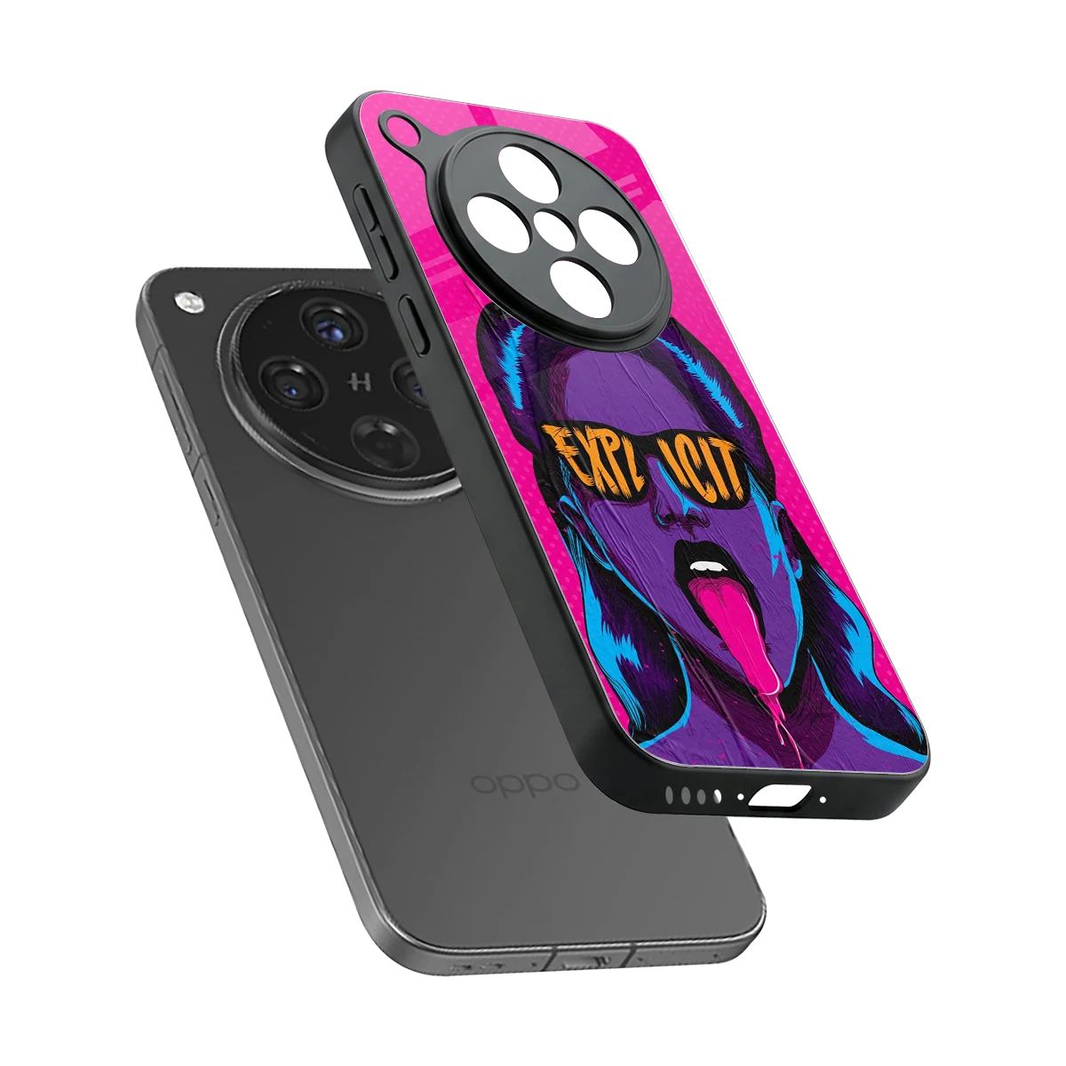 Explicit sleek oppo find x8 cover with tempered glass back and TPU edges