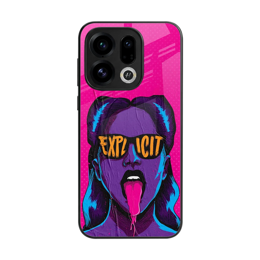 Explicit back phone cover | glass case for oppo find x9