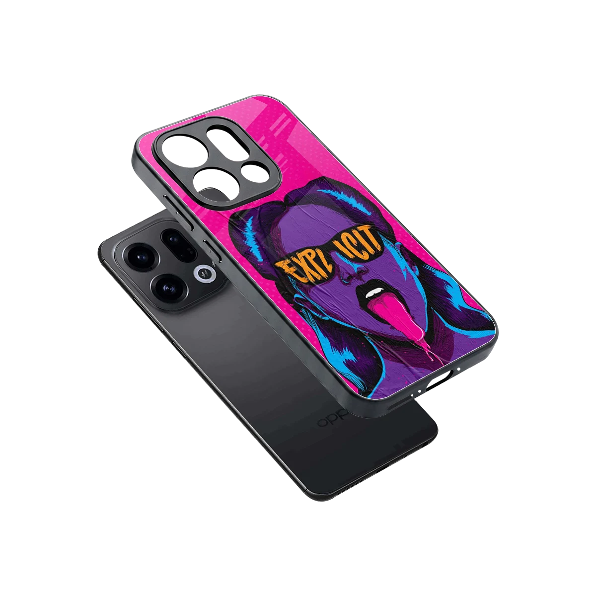 Explicit sleek oppo find x9 cover with tempered glass back and TPU edges