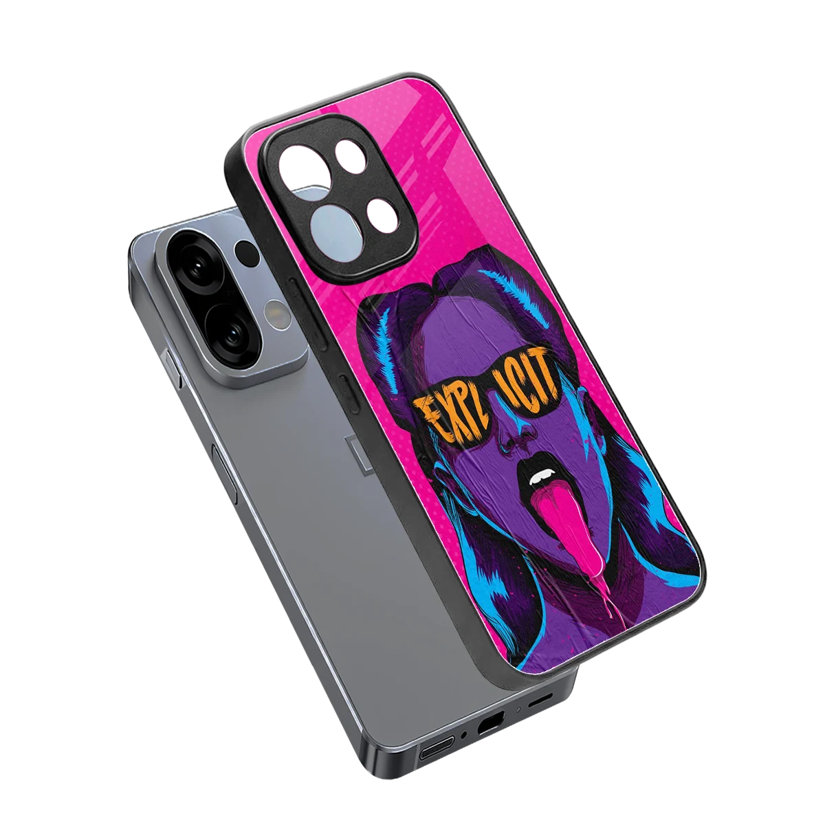 Explicit sleek oppo k13 5g cover with tempered glass back and TPU edges