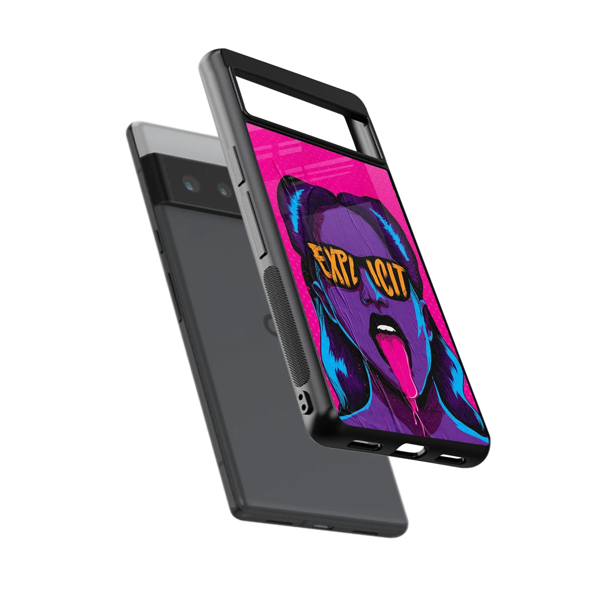 Explicit sleek google pixel 6 pro cover with tempered glass back and TPU edges