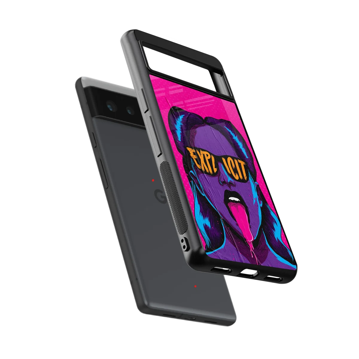 Explicit sleek google pixel 6 cover with tempered glass back and TPU edges