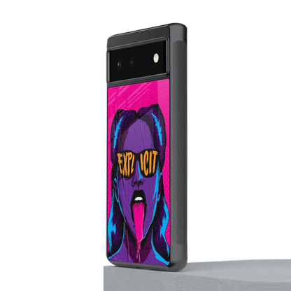 Explicit stylish phone case for google pixel 6a | glossy glass and slim fit