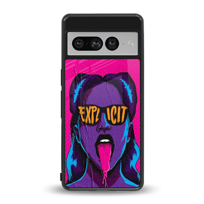 Explicit back phone cover | glass case for google pixel 7 pro