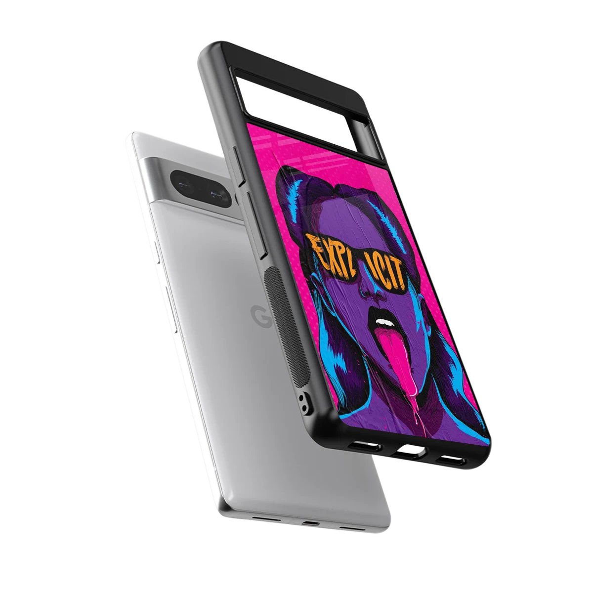 Explicit sleek google pixel 7 pro cover with tempered glass back and TPU edges