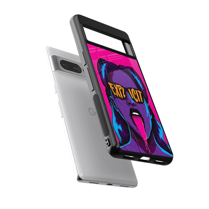 Explicit sleek google pixel 7 pro cover with tempered glass back and TPU edges