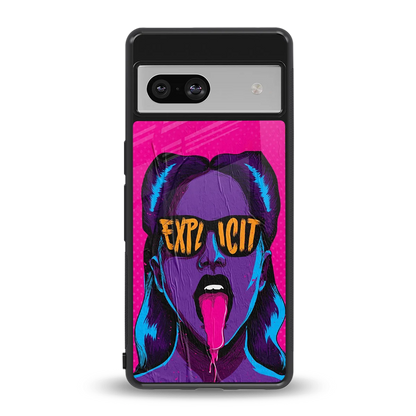 Explicit back phone cover | glass case for google pixel 7a