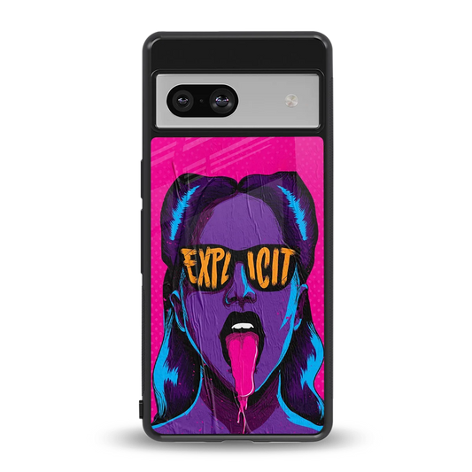 Explicit back phone cover | glass case for google pixel 7