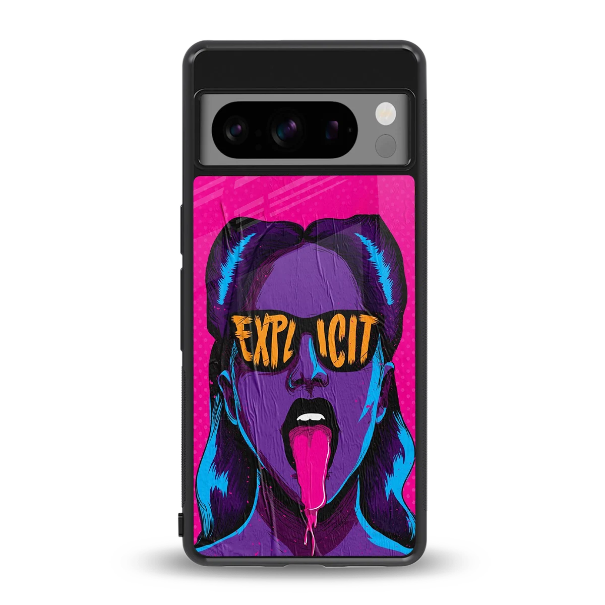Explicit back phone cover | glass case for google pixel 8 pro