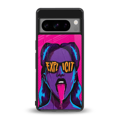 Explicit back phone cover | glass case for google pixel 8 pro